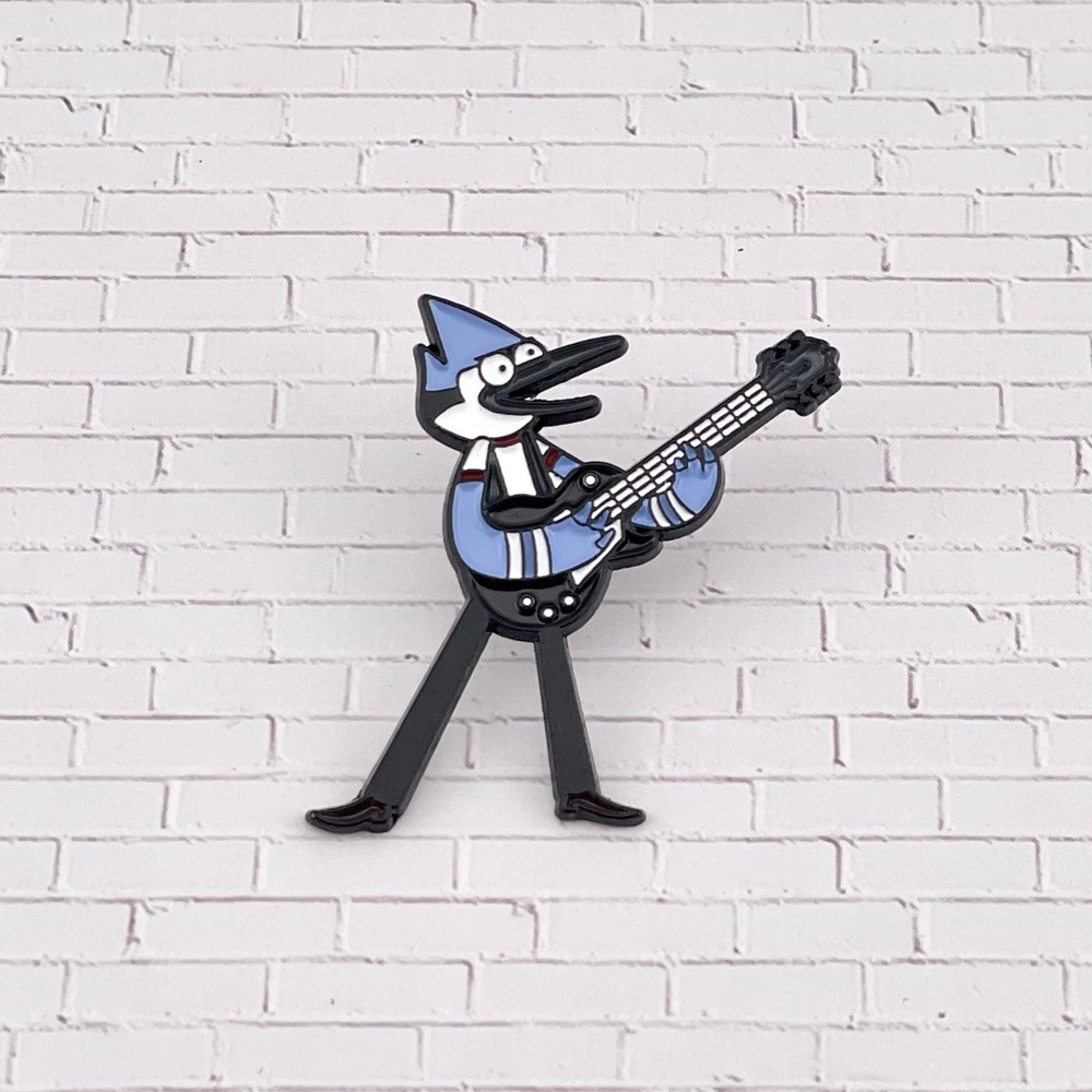 Regular Show Enamel Pin Mordecai With A Guitar